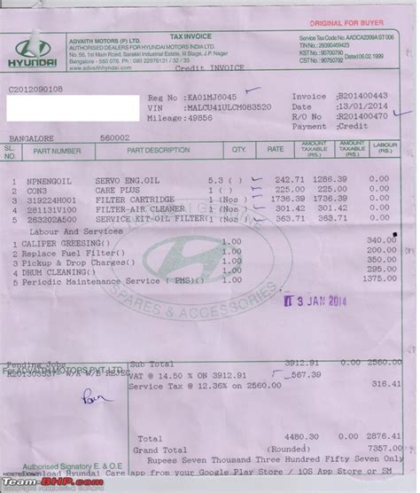 Hyundai India, unreasonable long term maintenance and service practices ...