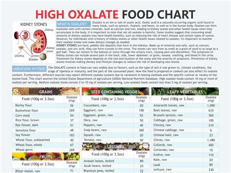 Oxalate Rich Foods To Avoid For Kidney Stones at Leslie Gill blog