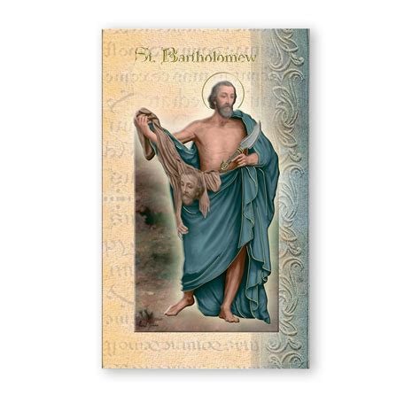 Biography of Bartholomew Prayer Cards - ShopCatholic
