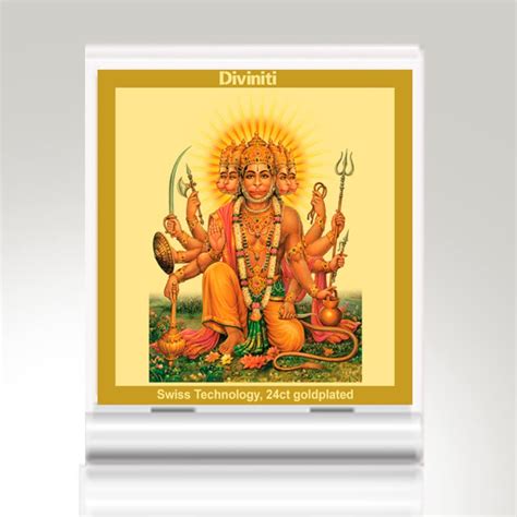 DIVINITI Lord Panchmukhi Hanuman Ji God Idol Photo Frame for Car ...
