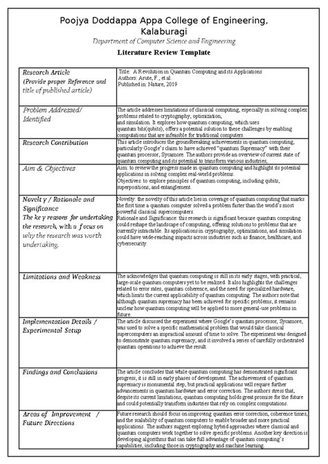 Literature Review - Poojya Doddappa Appa College of Engineering ...
