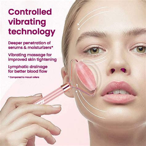 Buy AGARO 4-in-1 Electric Rose Quartz Face Roller & Gua Sha, Anti-Aging ...