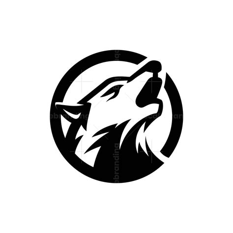 Circle Wolf Head Howling Logo | Scalebranding