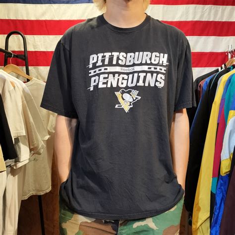 Used Tシャツ XL NHL Reebok Pittsburgh penguins ブラック ヴィンテージ 古着 アメリカン | マン ...