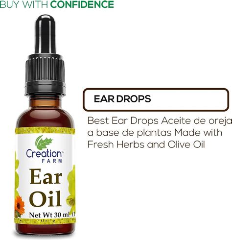 Creation Farm Ear Oil Drops - Natural Herbal Relief for Earwax Removal ...