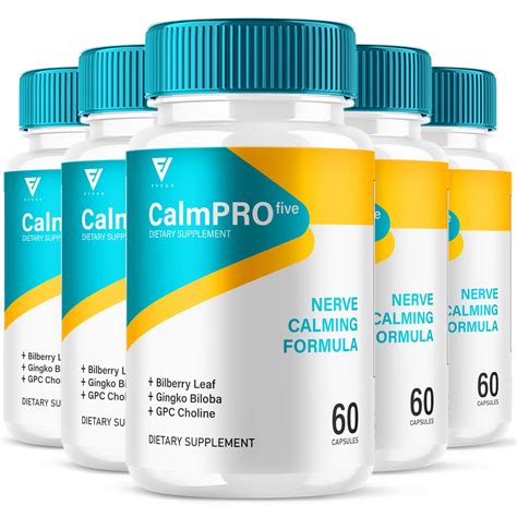 (5 Pack) CalmPro 5 Nerve Calming Formula, CalmPro 5 Reviews, CalmPro5 ...