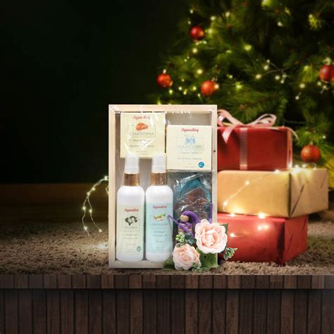 Sugandhim Air Care Gift Set - 6 Products with Wooden Tray