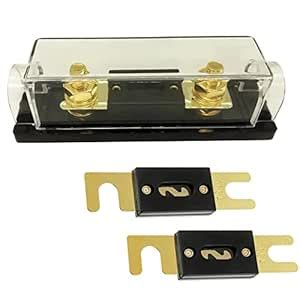 QKUDNGHY 100A ANL Fuse Holder with 2PCS 100A Fuses for 0/2/4/6/8 Gauge ...
