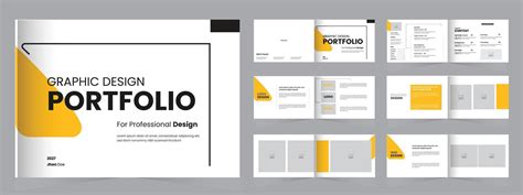 Graphic design portfolio, portfolio design landscape 49295409 Vector ...