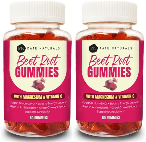 Buy Beet Root Gummies 2 Pack - 60 Gummies per Bottle. Nitric Oxide ...