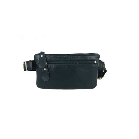 Leather Waist Bag Kouros 631, Black