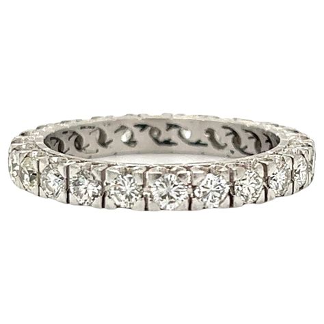 Diamond Art Deco Revival Gold Eternity Band Ring Fine Estate Jewelry ...