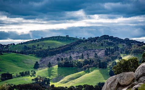 Download wallpaper 3840x2400 hills, trees, aerial view, nature ...