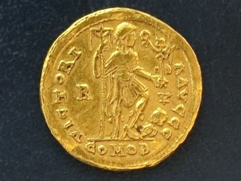 ホノリウス NGC鑑定 Ch XF ソリドゥス金貨 ローマコイン | Roma Coin Expo