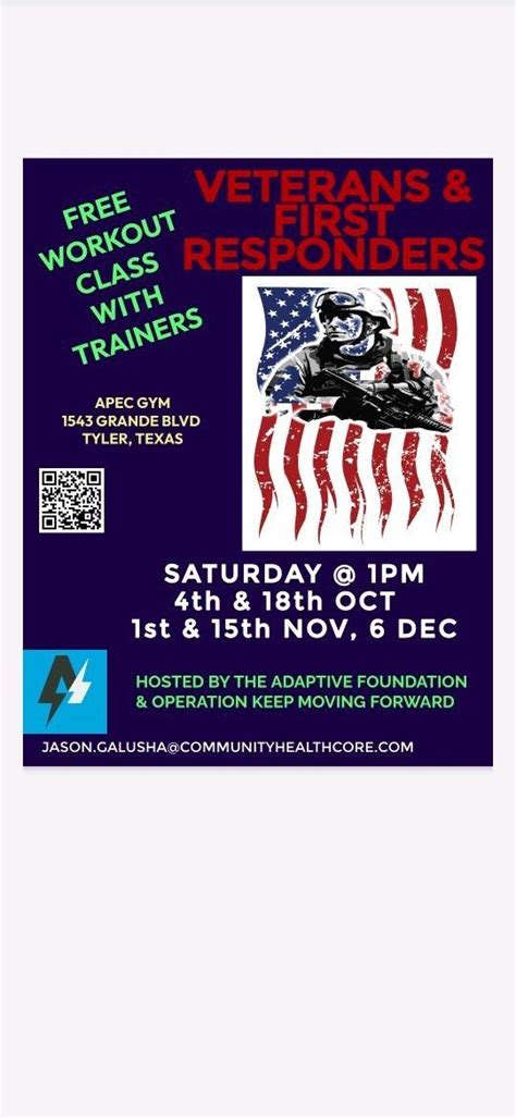 Veteran and First Responder Workouts, APEC (1543 E Grande, Tyler, TX ...