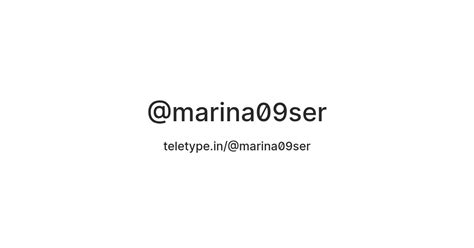 @marina09ser — Teletype