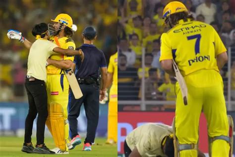 Viral Video: MS Dhoni Protects Fan From Security Guards After He ...