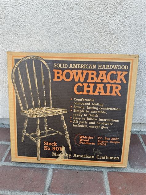 Whittier Wood Products Bowback Chair No 90W New In Box Made In USA | eBay