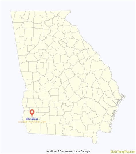 Map of Damascus city, Georgia - Thong Thai Real