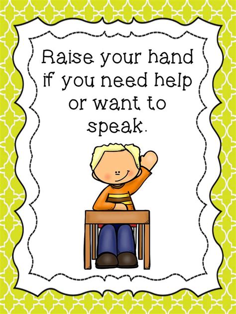 Free Classroom Rules Posters Preschool Classroom Rules Classroom Rules