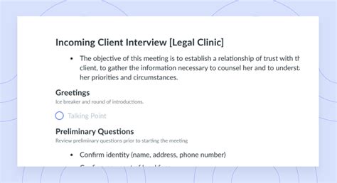 Image result for Client Interview Legal Questions