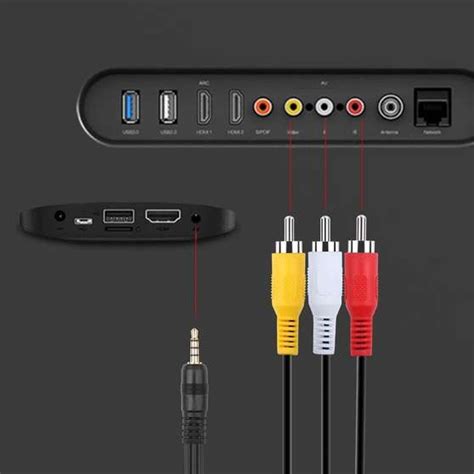 SAGE TV-out Cable 3.5mm to 3 RCA Male Cable 3rca to AUX Cable Cord for ...