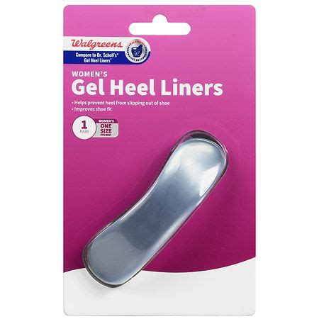 Walgreens Women's Gel Heel Liners One Size Fits Most | Walgreens
