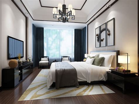 新中式风格别墅室内空间设计效果图- 中式装修效果图-洪雅轩(北京)国际艺术设计事务所