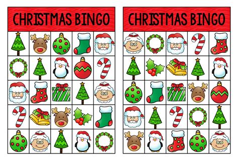 Free Printable Christmas Bingo Cards For 50 - Printable Board Games