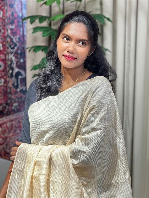 Zari Check Woven Pure Tussar Saree | YNG807 – Aham Designer Boutique