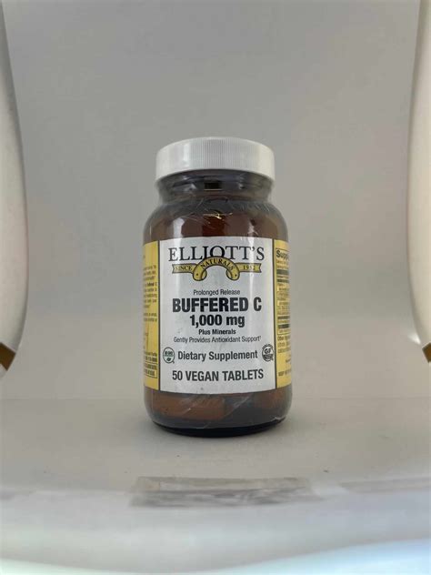 Elliott's Buffered C 1000mg, 50 Vegan Tablets - Elliotts Vitamins
