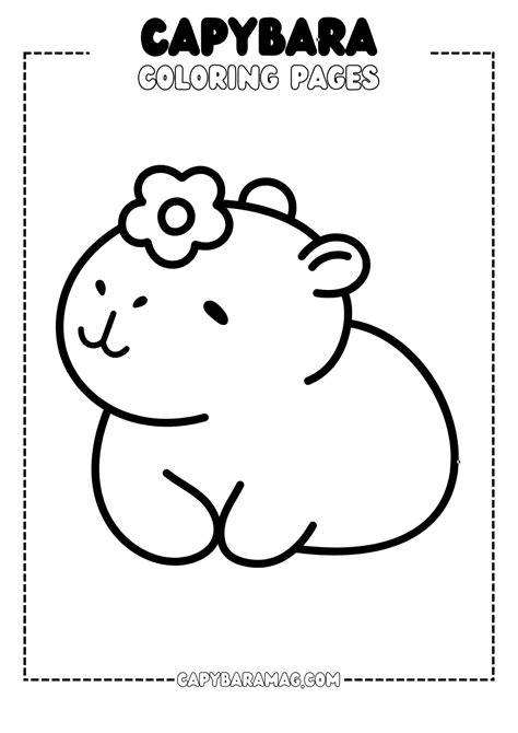 Capybara Free Coloring Pages