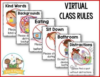 Image result for Virtual Class Rules Elementary