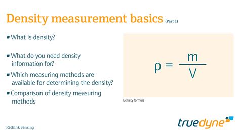 Density measurement basics – part 1 | TrueDyne Sensors AG
