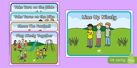 Printable Playground Signs for Schools | Twinkl | EYFS