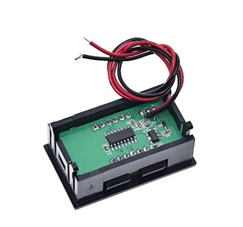 CentIoT - DC 4.5-30V 0.56 inch 2 wire Panel Voltmeter Tester with Shel ...