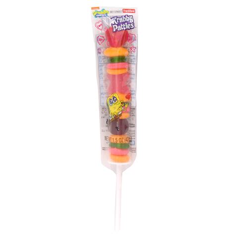 Nickelodeon SpongeBob Heart Shaped Krabby Patty Gummy Candy Kabob, 1 ...