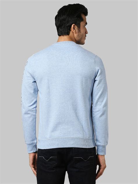 Park Avenue Men Blue Solid Slim Fit Full Sleeve Round Neck Sweatshirt ...