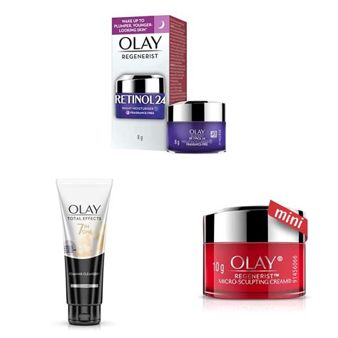 Olay Night Cream Mini, 8 G & Face Wash Total Effects 7 In 1 Exfoliating ...