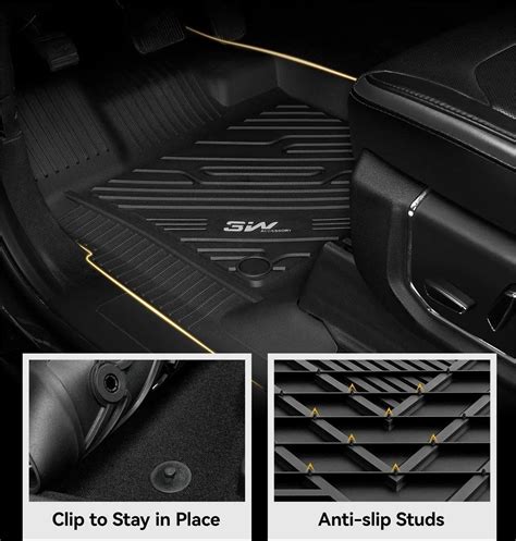 3W Custom Floor Mats Ford F250 F350 F450 F550 2017-2024 Super Duty