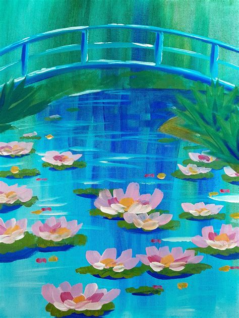 Learn to paint Water Lilies - Monet Inspired – Paintvine®
