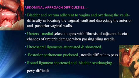 Vault prolapse, Pelvic organ Prolapse, Supports Of Uterus | PPSX