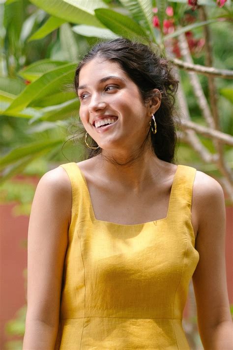 Dress for women- Linen Midi Dress for Women Mustard