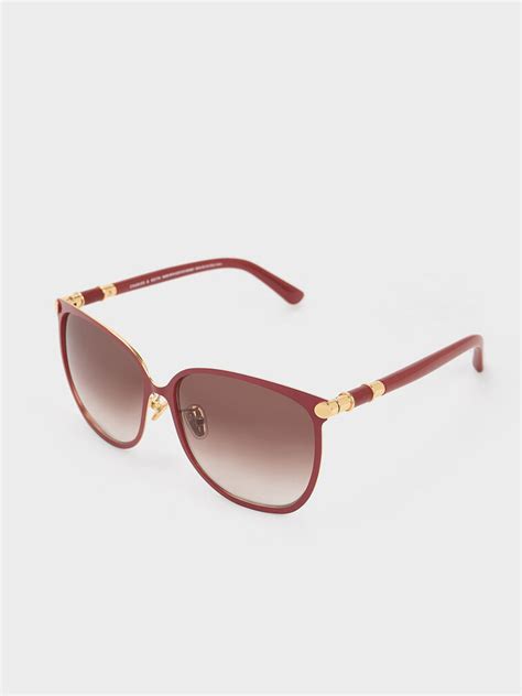 Brick Ophelia Oversized Square Sunglasses - CHARLES & KEITH IN