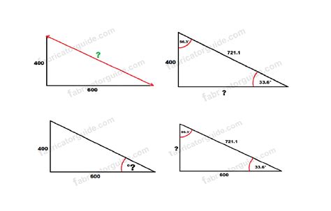 triangle degree calculation | How to find the missing dimensions of a triangle