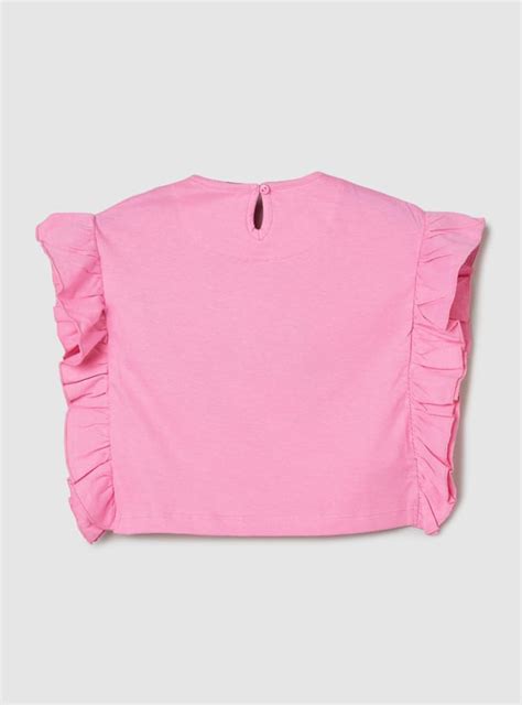 Buy Girls Minnie Mouse Print Ruffled Top Online at just Rs. 349.0 ...