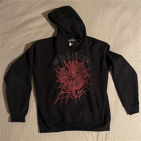 Authentic Black Spider Hoodie - Depop