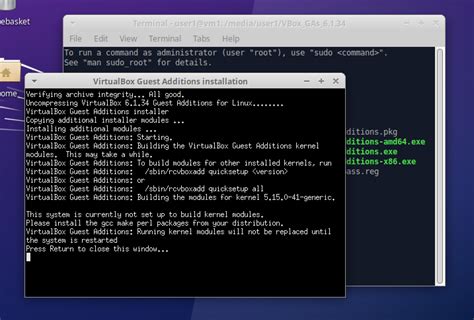Insert Guest Additions VirtualBox 的图像结果