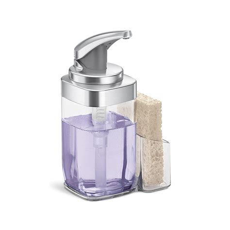 simplehuman 22 fl. oz. square push pump with caddy product support