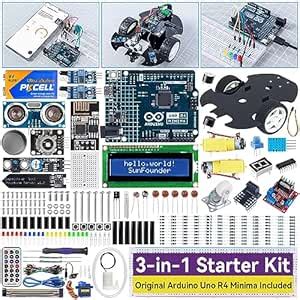 SunFounder Ultimate Starter Kit with Original Arduino Uno R4 Minima, 3 ...